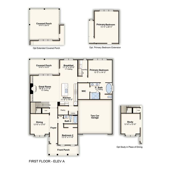 2D floor plan layout for the Townsend by Grant & Co in Lockwood, Collierville, TN (Image 3).