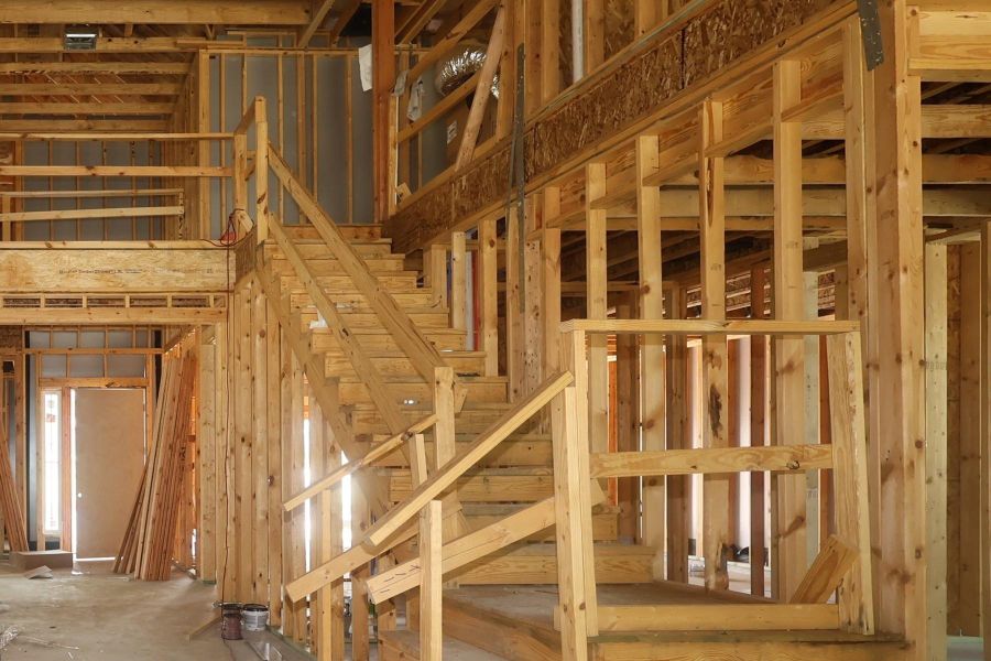 In-progress construction of a new home in Woodson’s Reserve, Spring, TX (Image 7).
