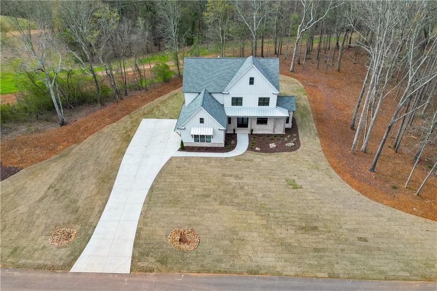 Front exterior of a new home in , Pendergrass, GA, highlighting curb appeal (Image 23).