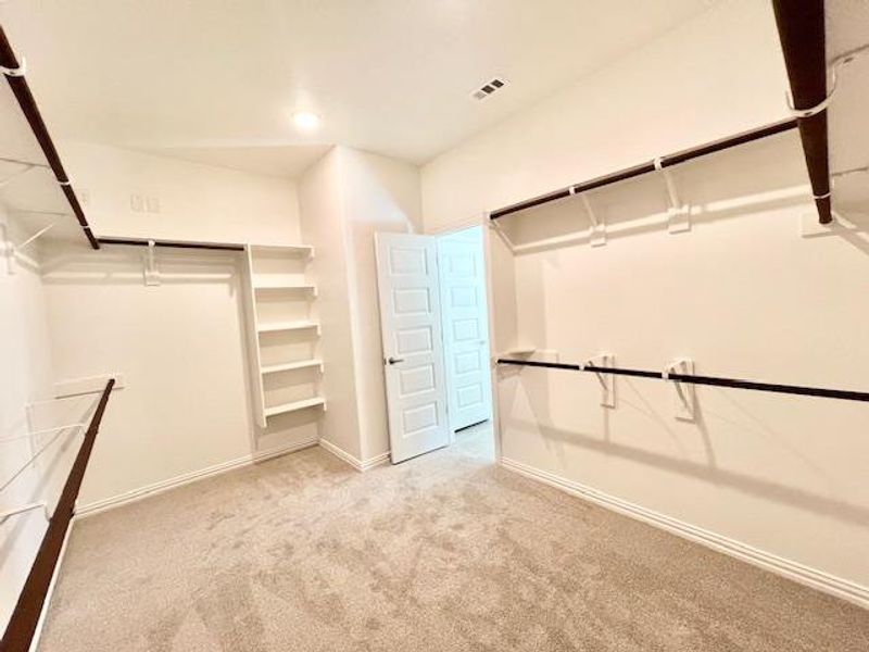 Spacious closet featuring carpet flooring Spacious closet featuring carpet flooring