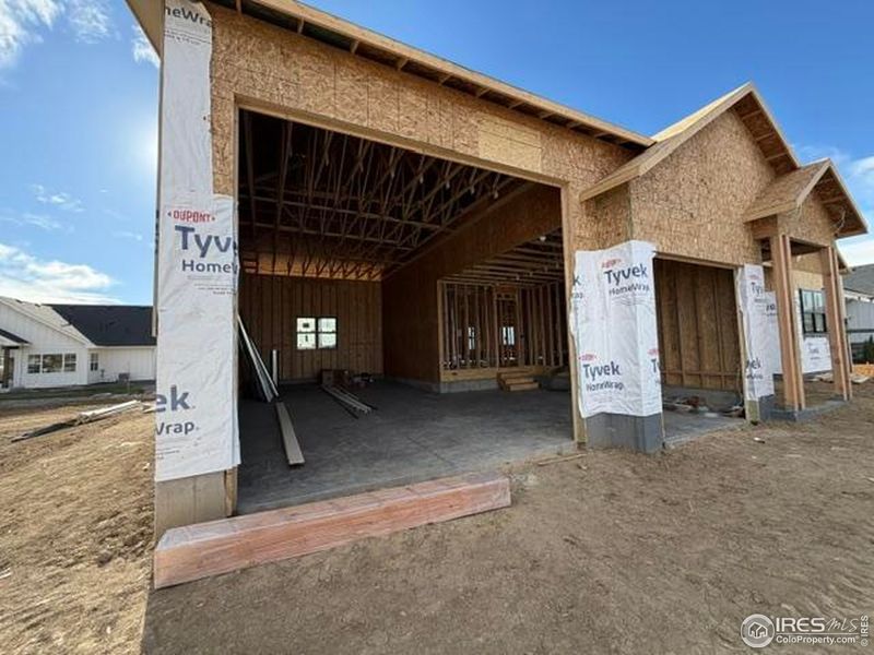 In-progress construction of a new home in , Berthoud, CO (Image 40).