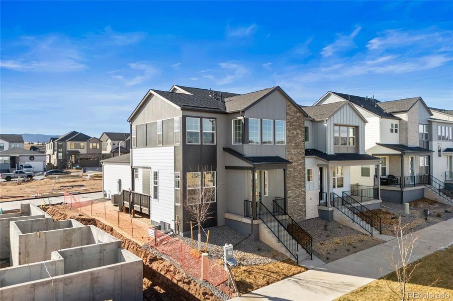 Front exterior of a new home in , Littleton, CO, highlighting curb appeal (Image 2). Front exterior of a new home in , Littleton, CO, highlighting curb appeal (Image 2).