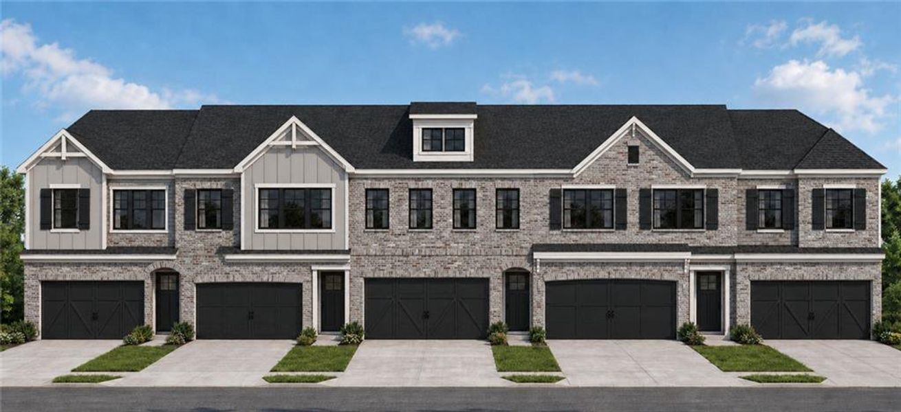Front exterior of a new home in , Tucker, GA, highlighting curb appeal (Image 4). Front exterior of a new home in , Tucker, GA, highlighting curb appeal (Image 4).
