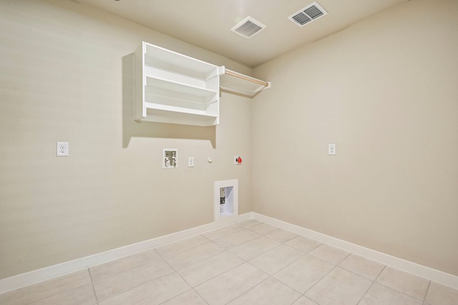 Utility Room in the Harrison home plan by Trophy Signature Homes