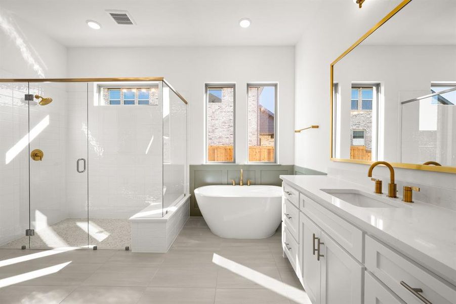 Furnished interior view inside a new home in Rockwood 90', Mansfield (Image 9).