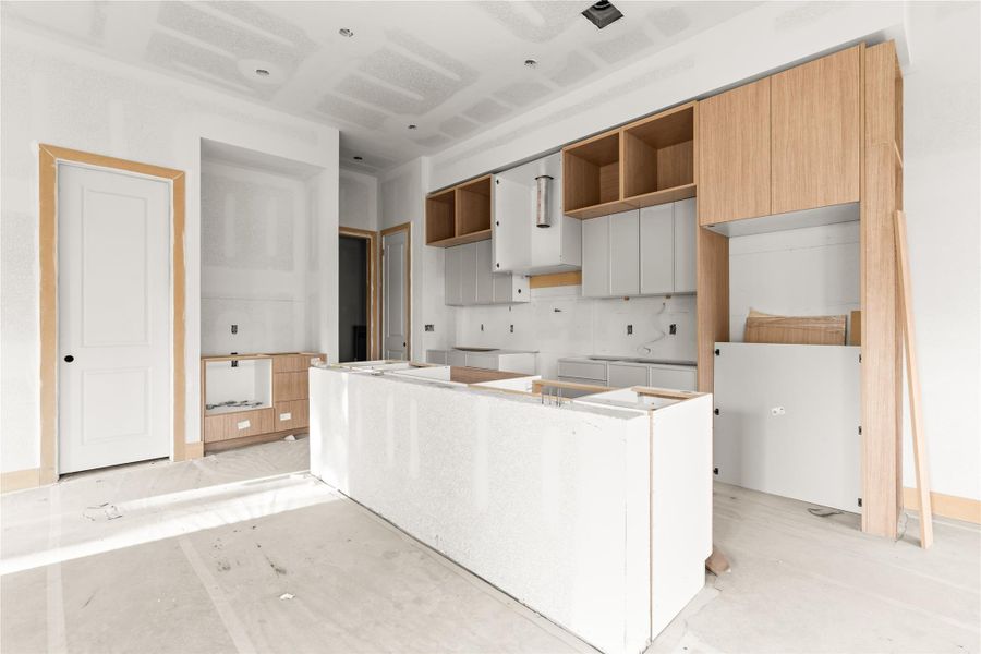 Kitchen - current progress as of 8/24, actual product may slightly vary from renderings.