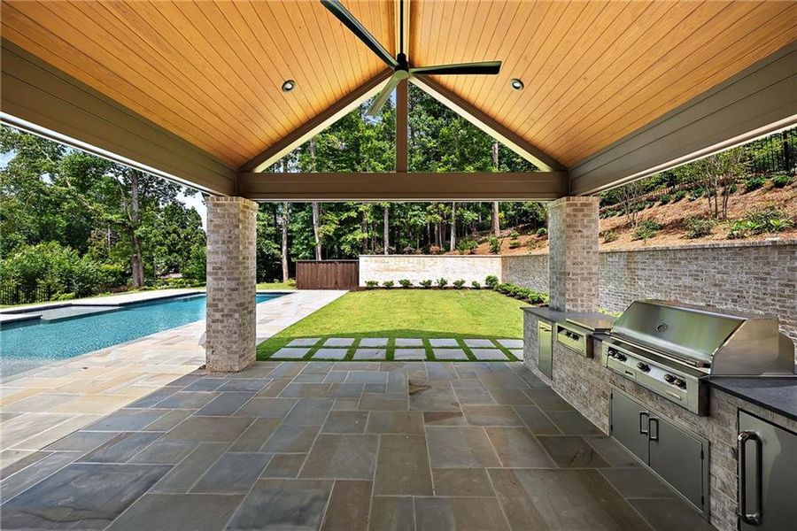 Exterior details and patio area of a home in , Atlanta (Image 27).