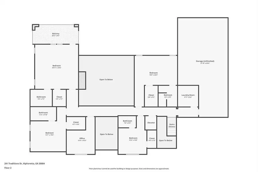 2D floor plan layout of this home in , Alpharetta, GA (Image 6).