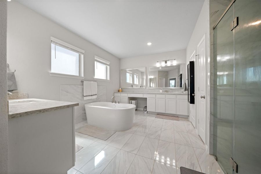 Furnished interior view inside a new home in Waterstone on Lake Conroe, Montgomery (Image 7).