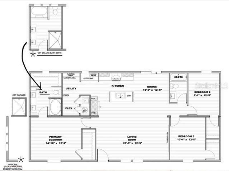 2D floor plan layout of this home in , Ocala, FL (Image 3). 2D floor plan layout of this home in , Ocala, FL (Image 3).