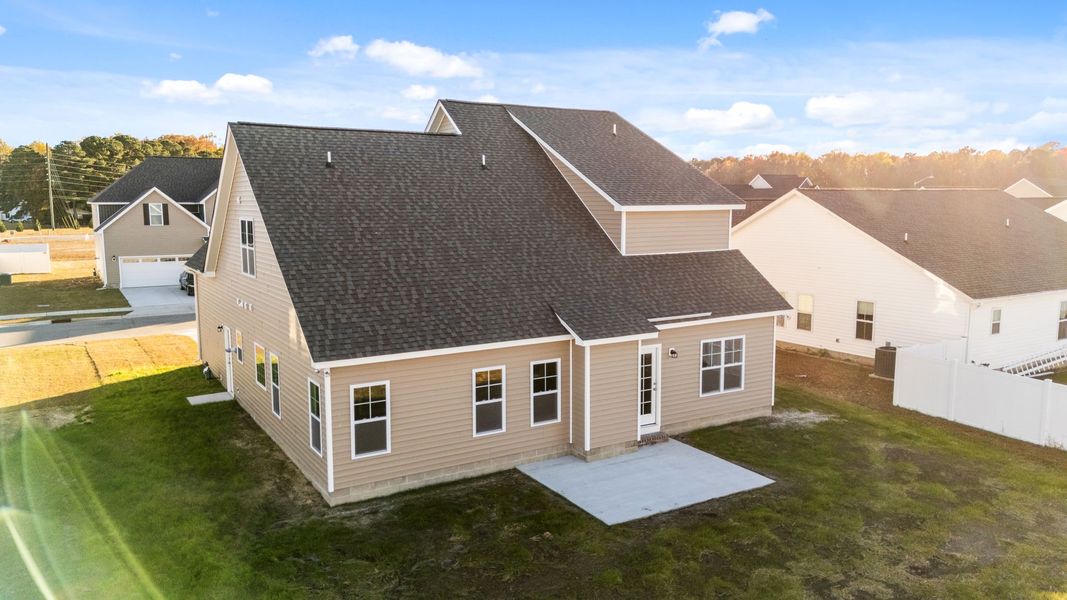 Exterior details and patio area of a home in Arbor Hills South II, Greenville (Image 3).