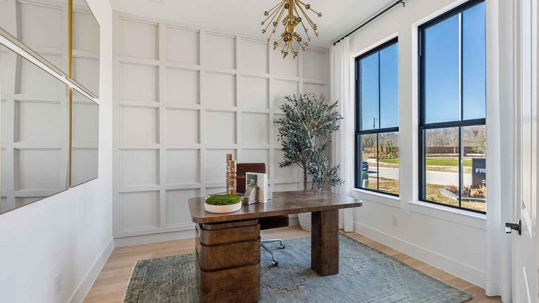 A secluded downstairs study, perfect for a quiet home office or library