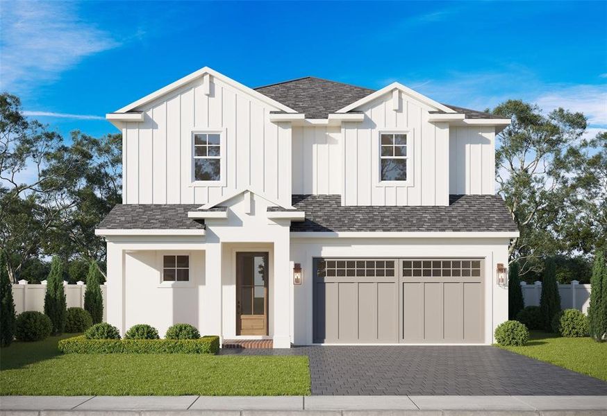 Front exterior of a new home in , Tampa, FL, highlighting curb appeal (Image 1).