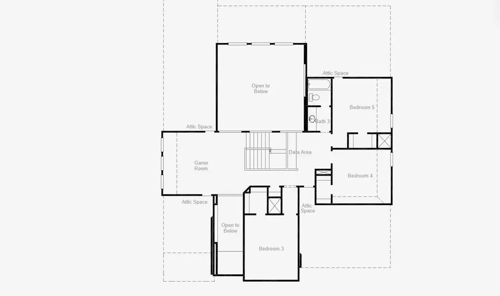 2D floor plan layout for the Eagle Mountain II by Coventry Homes in South Pointe 65', Mansfield, TX (Image 4).