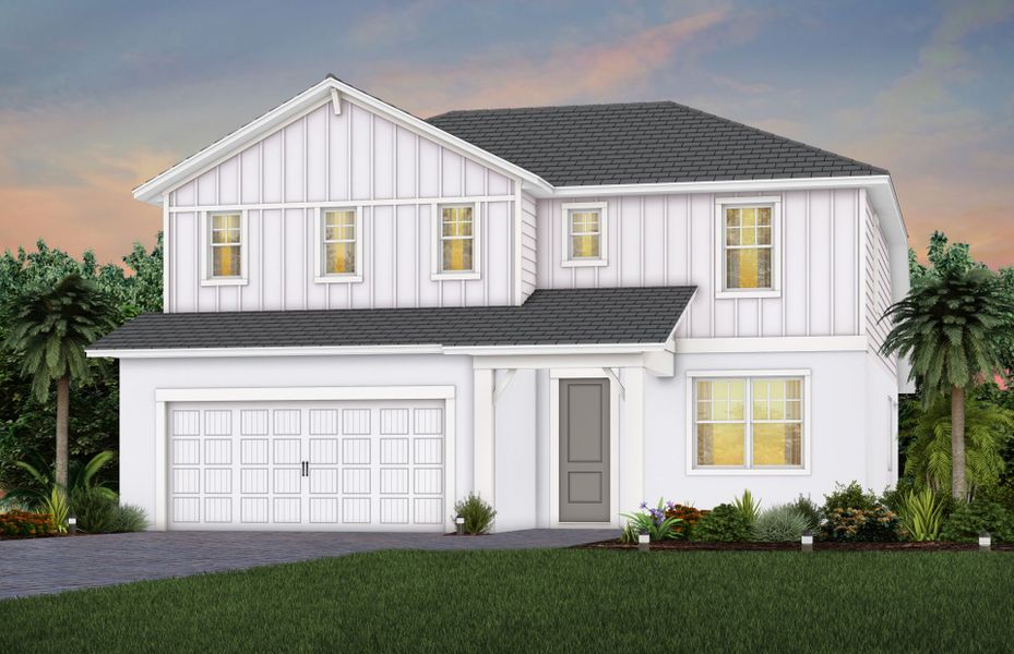 Representative exterior photo of a completed home built from the Burbank by Pulte Homes in SeaFlower, Bradenton, FL (Image 19).