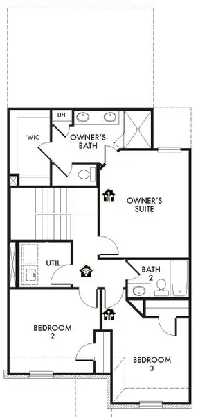 2D floor plan layout of this home in Timber Ridge, Corinth, TX (Image 3).
