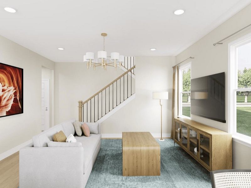 Representative furnished interior of a home built from the Douglas by Tri Pointe Homes in Ellis Townes, Charlotte (Image 4).