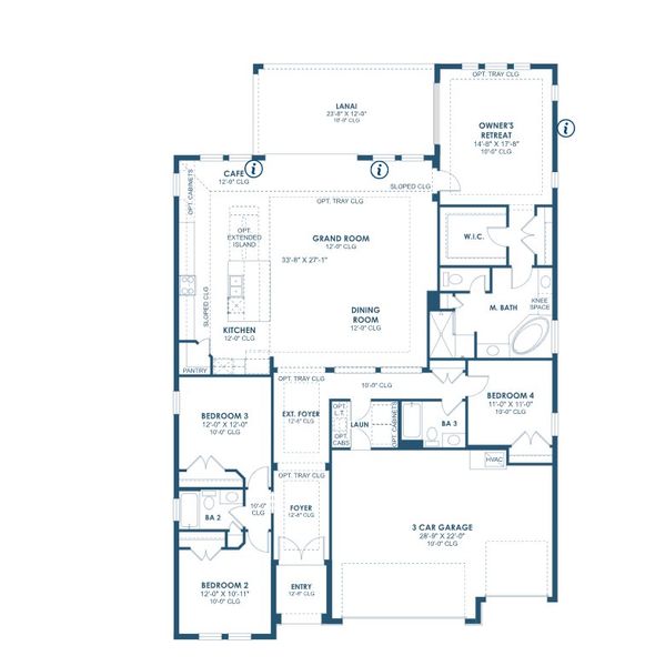 2D floor plan layout for the Biscayne by Homes by WestBay in Oakfield, Parrish, FL (Image 3). 2D floor plan layout for the Biscayne by Homes by WestBay in Oakfield, Parrish, FL (Image 3).
