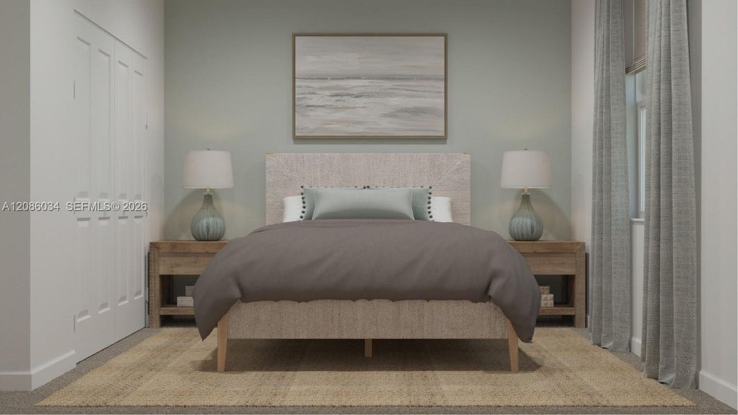Furnished interior view inside a new home in Heron Pointe, Miami (Image 14).