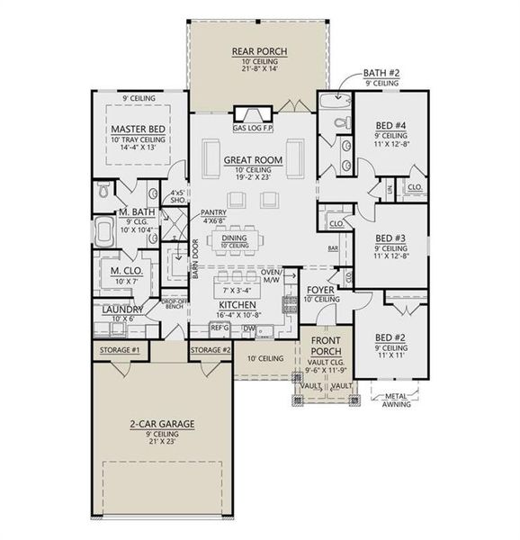 2D floor plan layout of this home in , Ellijay, GA (Image 3). 2D floor plan layout of this home in , Ellijay, GA (Image 3).