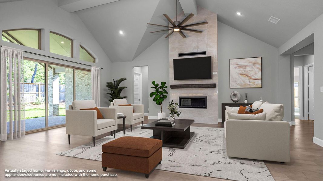 Furnished interior view inside a new home in The Woodlands Hills 75', Willis (Image 6).