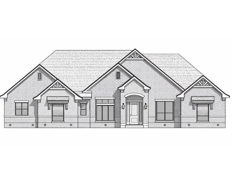 The Emily Plan, Elevation A Drawing The Emily Plan, Elevation A Drawing