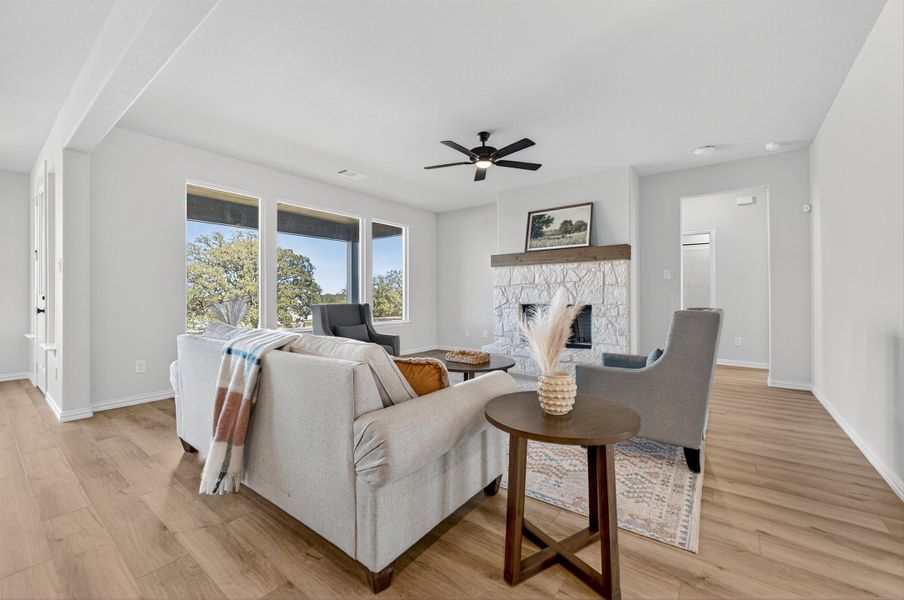 Furnished interior view inside a new home in Oak Grove Addition, Springtown (Image 13).