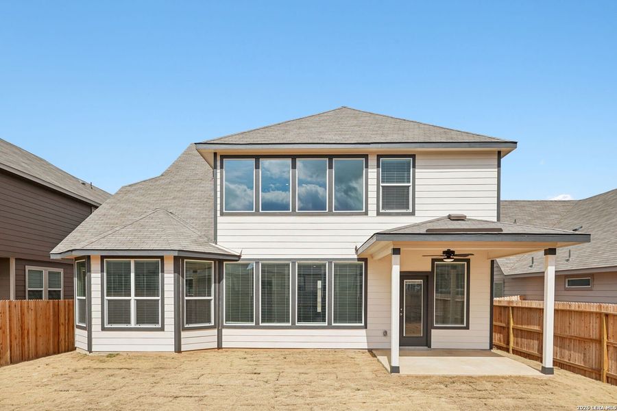 Exterior details and patio area of a home in Estancia Ranch - Classic Series, San Antonio (Image 27).