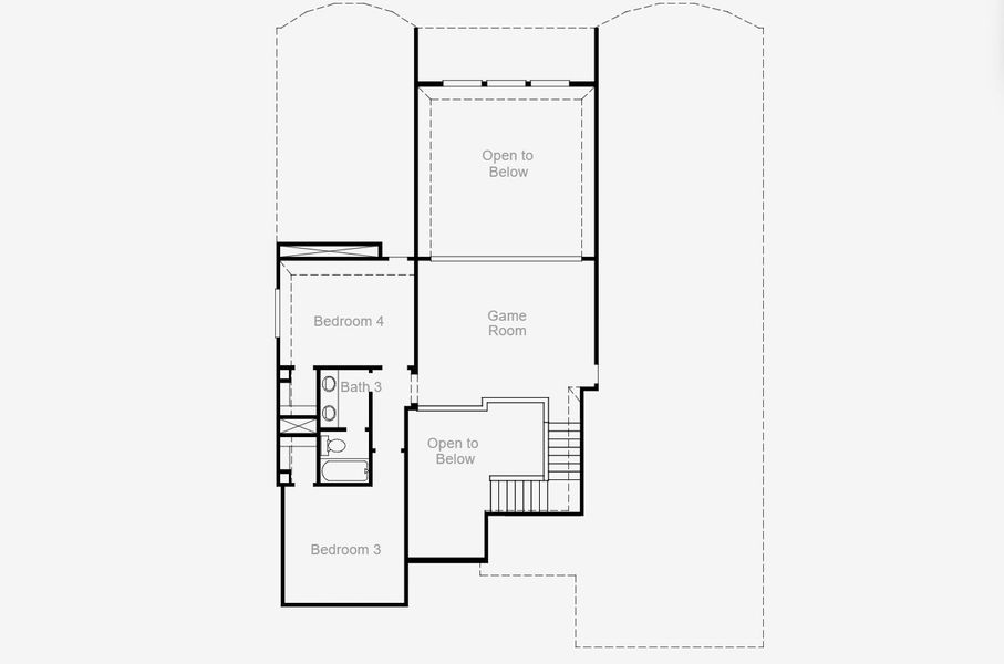 2D floor plan layout for the Gordon by Coventry Homes in Escondido 60', Magnolia, TX (Image 3).