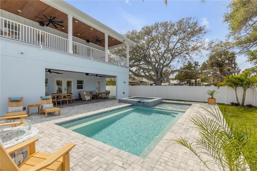 Exterior details and patio area of a home in , New Smyrna Beach (Image 34).
