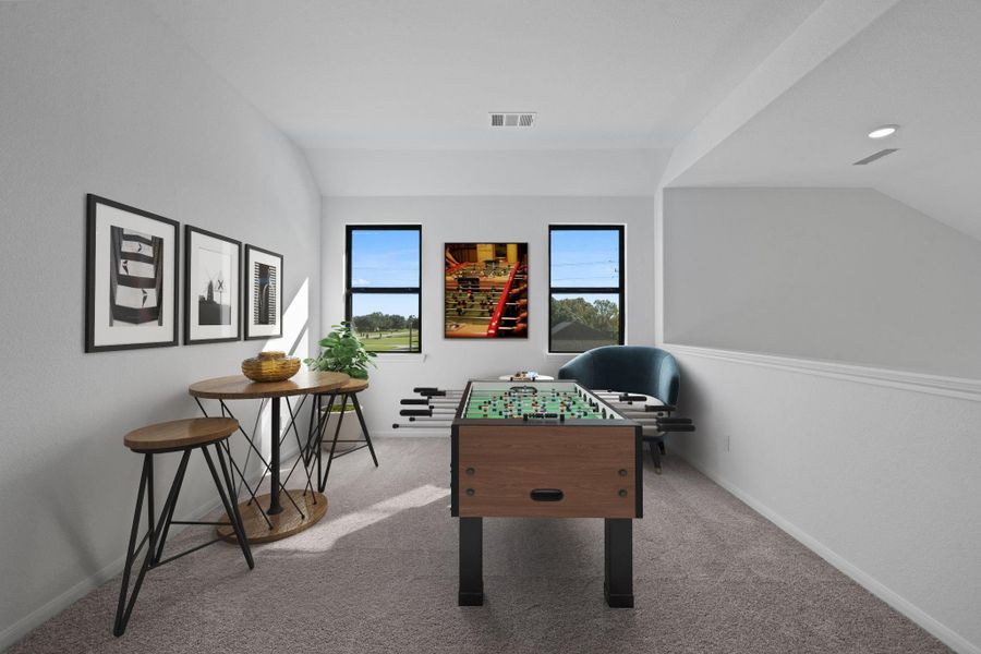 As you make your way upstairs this exceptional game room is a standout feature in this remarkable property, offering a space that combines luxury and fun for all ages. As you make your way upstairs this exceptional game room is a standout feature in this remarkable property, offering a space that combines luxury and fun for all ages.