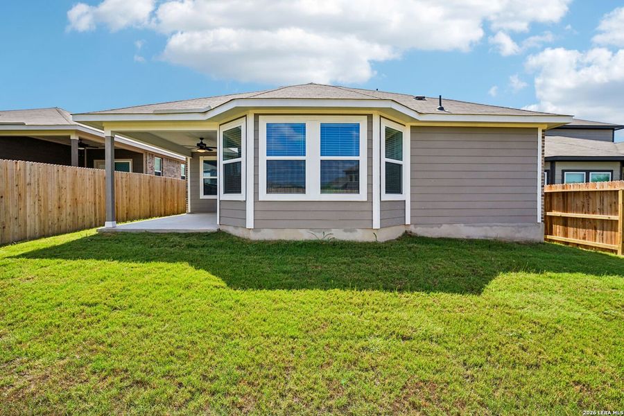 Exterior details and patio area of a home in Sagebrooke - Premier Series, San Antonio (Image 25).