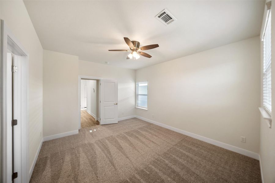 A view of the primary suite.