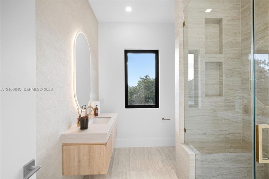 Furnished interior view inside a new home in , Palmetto Bay (Image 47).
