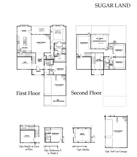 2D floor plan layout of this home in Lake Shore Village, Rowlett, TX (Image 5).