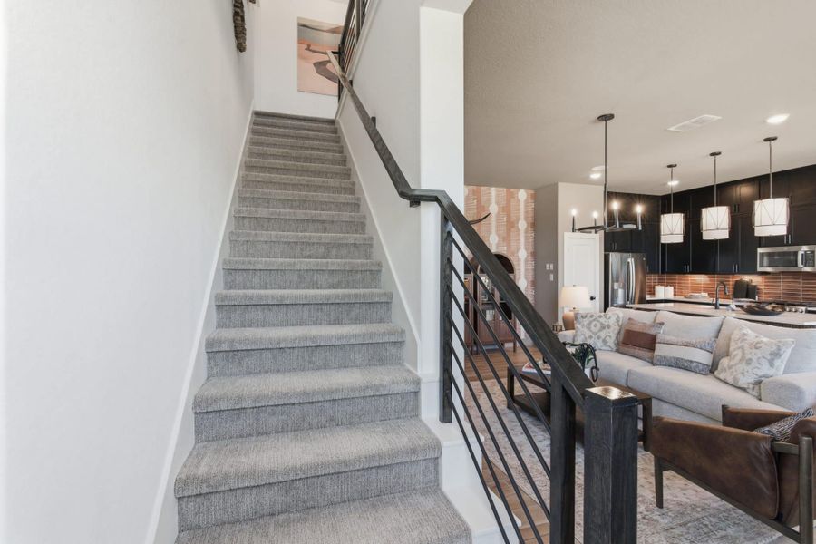 Furnished interior view inside a new home in Prominence, San Antonio (Image 36).