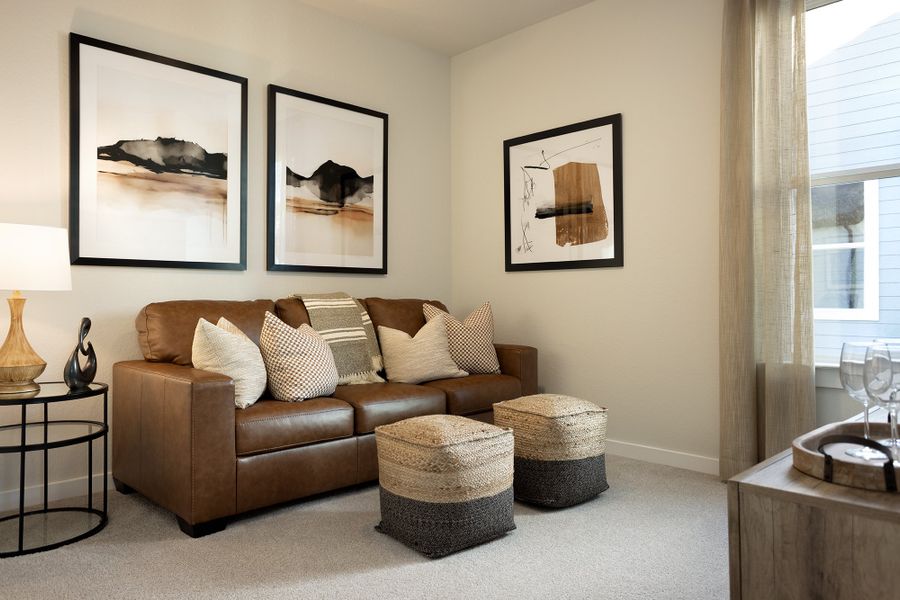 Furnished interior view inside a new home in Willowbrook, New Braunfels (Image 6). Furnished interior view inside a new home in Willowbrook, New Braunfels (Image 6).