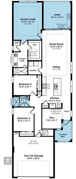 2D floor plan layout of this home in Cresswind Palm Beach at Westlake, Westlake, FL (Image 2). 2D floor plan layout of this home in Cresswind Palm Beach at Westlake, Westlake, FL (Image 2).