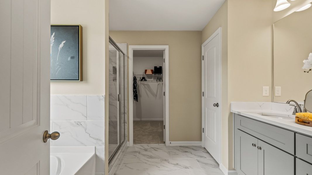 Representative furnished interior of a home built from the Millhaven by DRB Homes in Enclave at Evergreen, Fairburn (Image 29).