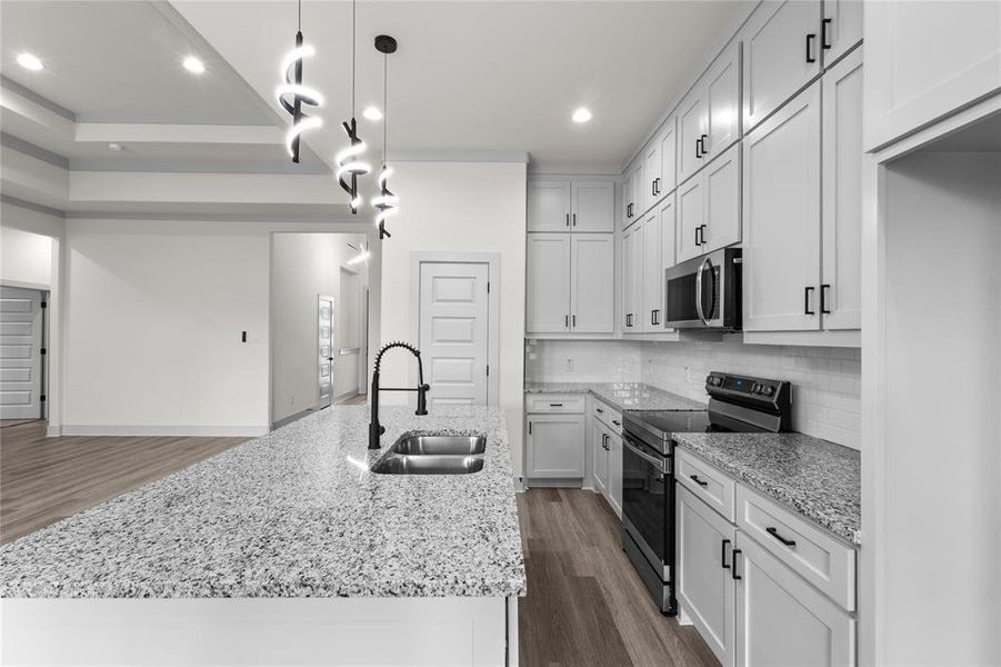 Furnished interior view inside a new home in , Dallas (Image 5).