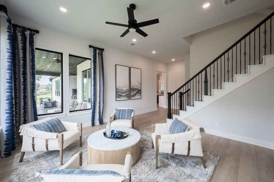 Representative furnished interior of a home built from the Meritage by Tri Pointe Homes in Legacy Grove, Montgomery (Image 37).
