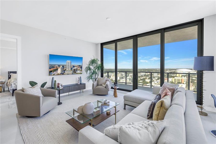 Furnished interior view inside a new home in , St. Petersburg (Image 22).