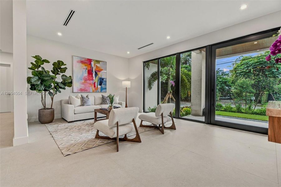 Furnished interior view inside a new home in , South Miami (Image 59).