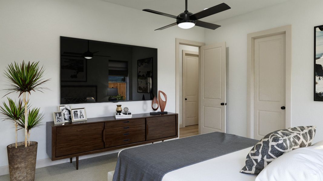 Representative furnished interior of a home built from the Gabriel by Normandy Homes in Hazelwood 40' Series, Frisco (Image 12).