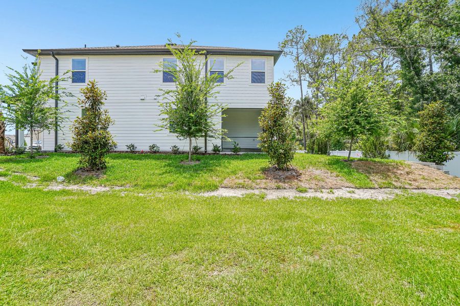 The side yard takes you out on to the neighborhood walking trail The side yard takes you out on to the neighborhood walking trail