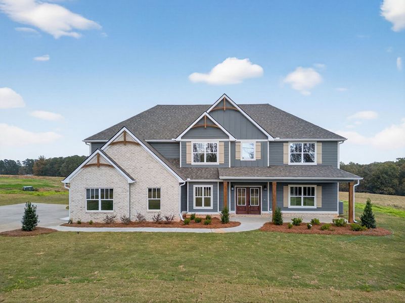 Front exterior of a new home in GRAY ROAD, Roopville, GA, highlighting curb appeal (Image 2).