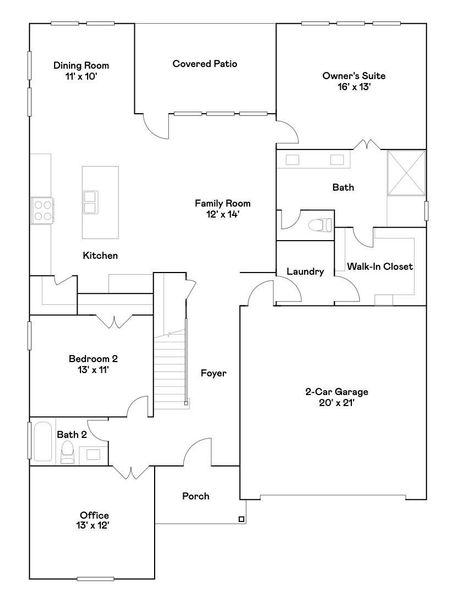 2D floor plan layout of this home in Samara: Fairway Collection, League City, TX (Image 4). 2D floor plan layout of this home in Samara: Fairway Collection, League City, TX (Image 4).