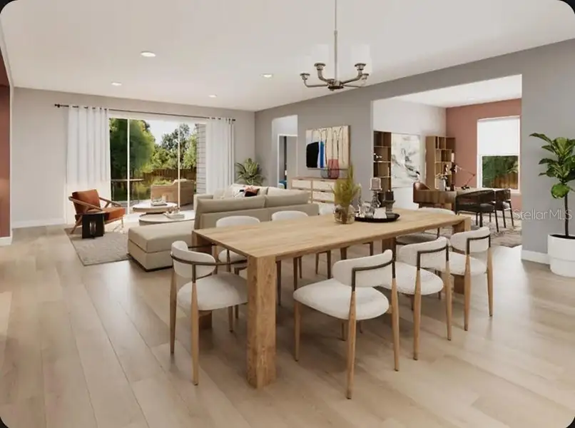 Furnished interior view inside a new home in Esplanade at McKinnon Groves, Winter Garden (Image 4).