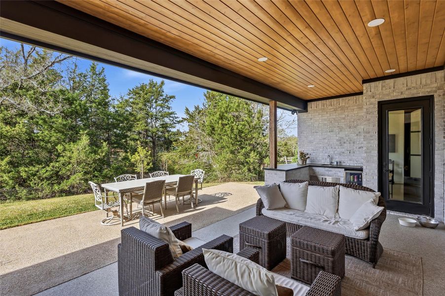 Exterior details and patio area of a home in , Bryan (Image 24).