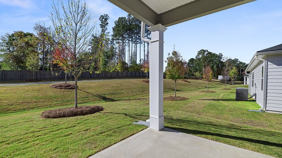 Exterior details and patio area of a home in Champion's Run, Lithonia (Image 3).